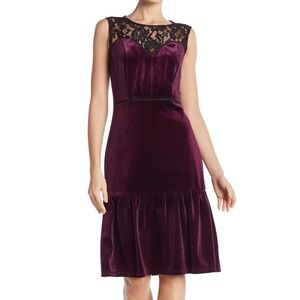 Nanette Lepore Velvet and Lace  Dress Sz 4 New